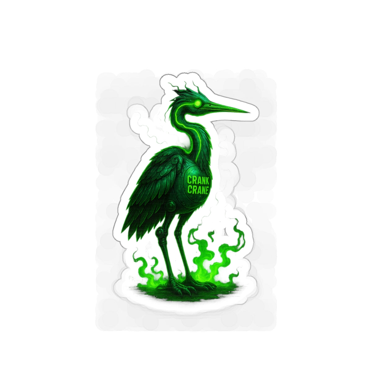 Vibrant Heron Die-Cut Stickers | Unique Sticker Art, Laptop Decor, Gift for Nature Lovers, Green Heron Theme, Eco-Friendly Art