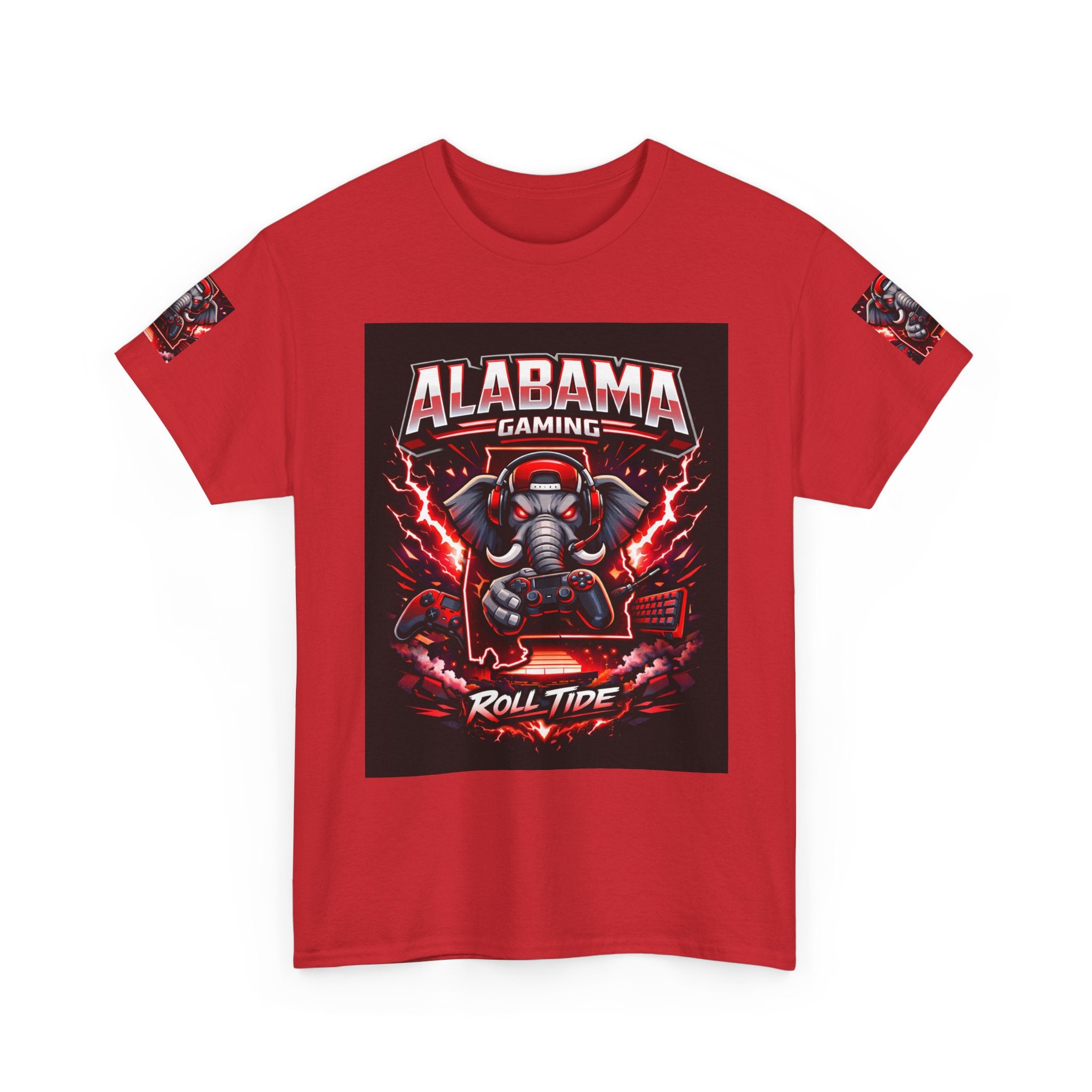 Alabama Gaming Tee — 'Roll Tide' Elephant Gamer Graphic Shirt