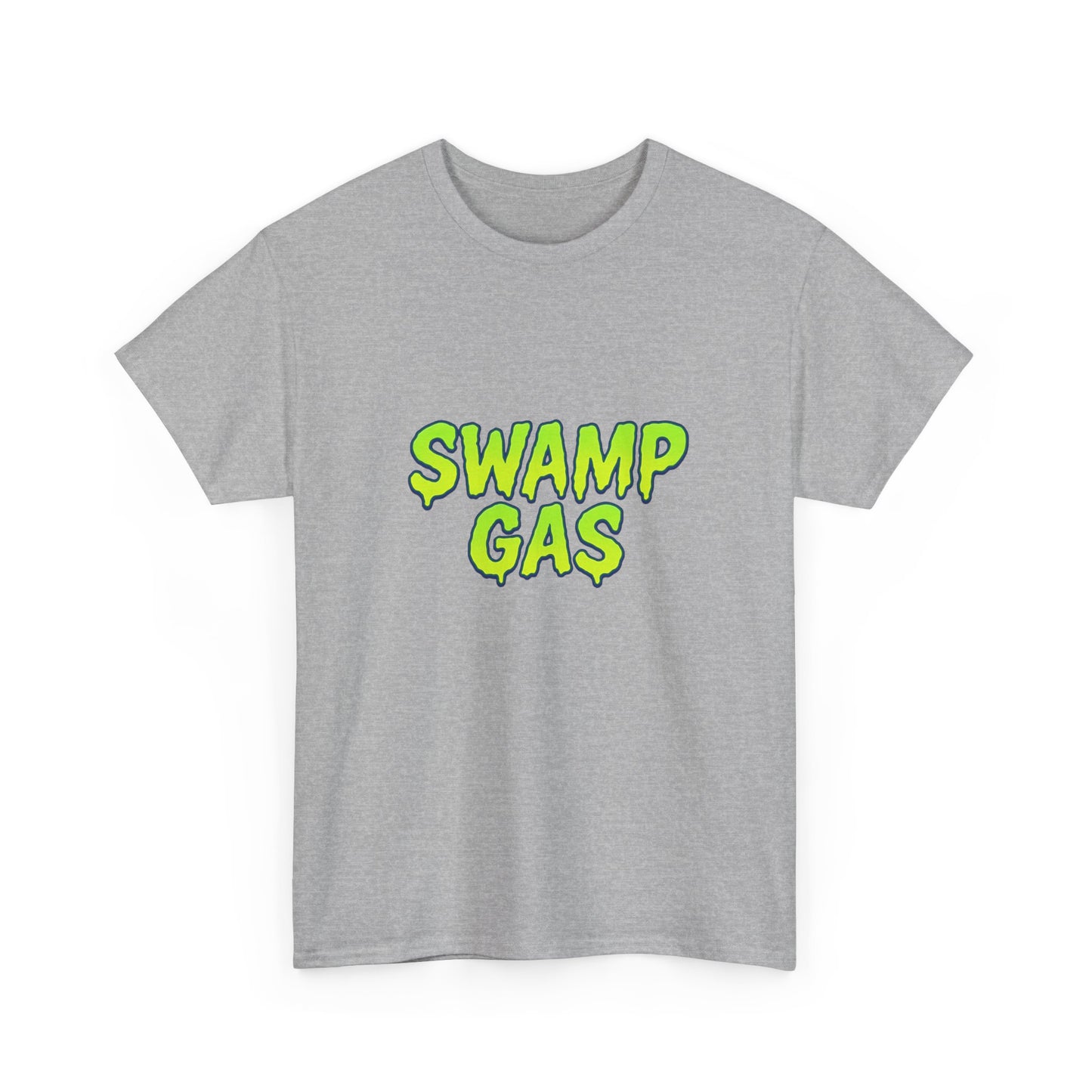 Swamp Gas Unisex Heavy Cotton Tee - Fun Graphic T-Shirt for Festivals, Parties, Gifts, Casual Wear, Retro Style