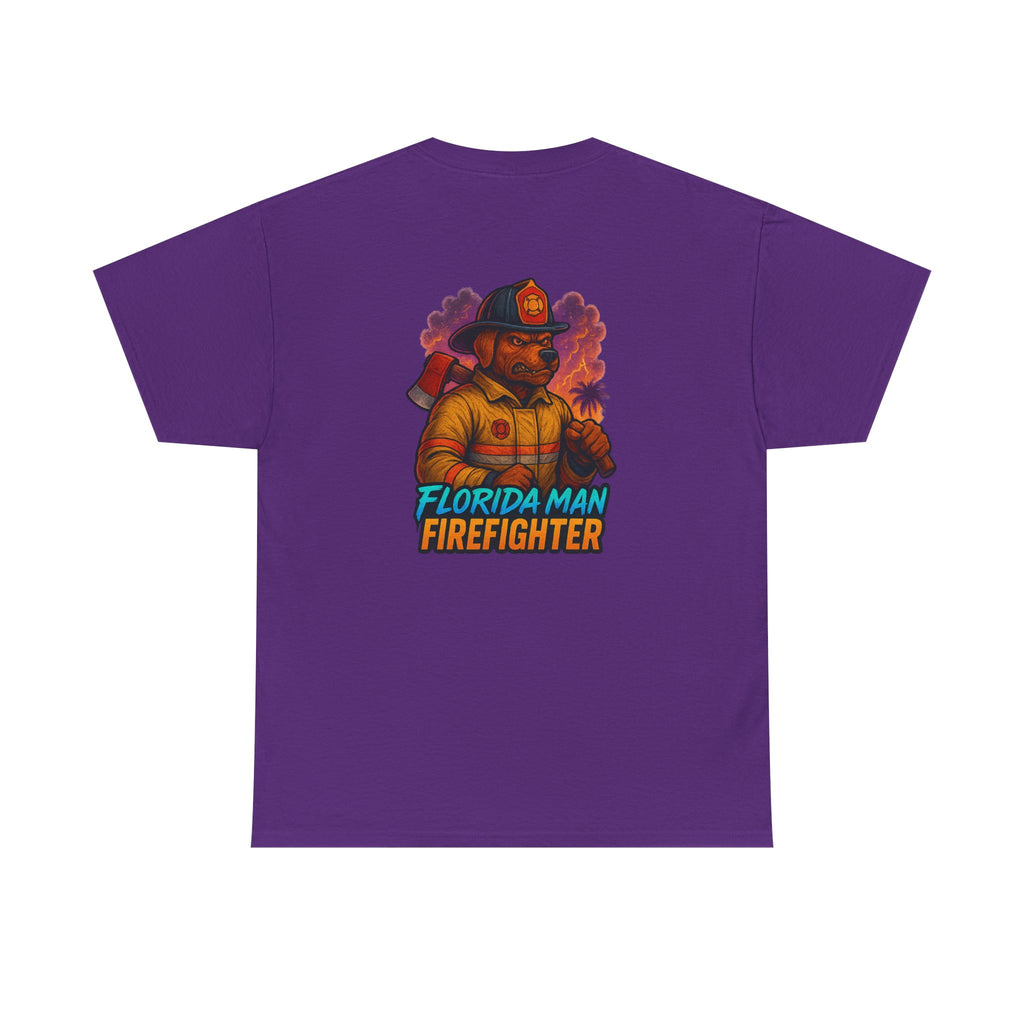 Gaming Tee - Florida Man Blaze Firefighter Gator