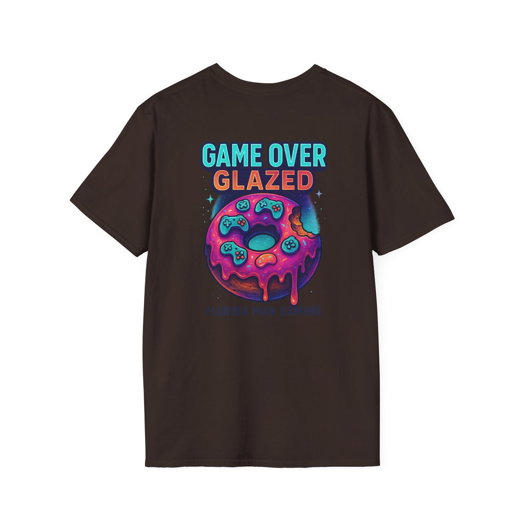 Retro Gamer Donut T-Shirt - Fun Gaming Tee, Unisex Softstyle, Perfect for Gamers, Gaming Events, Birthday Gifts, Casual Wear
