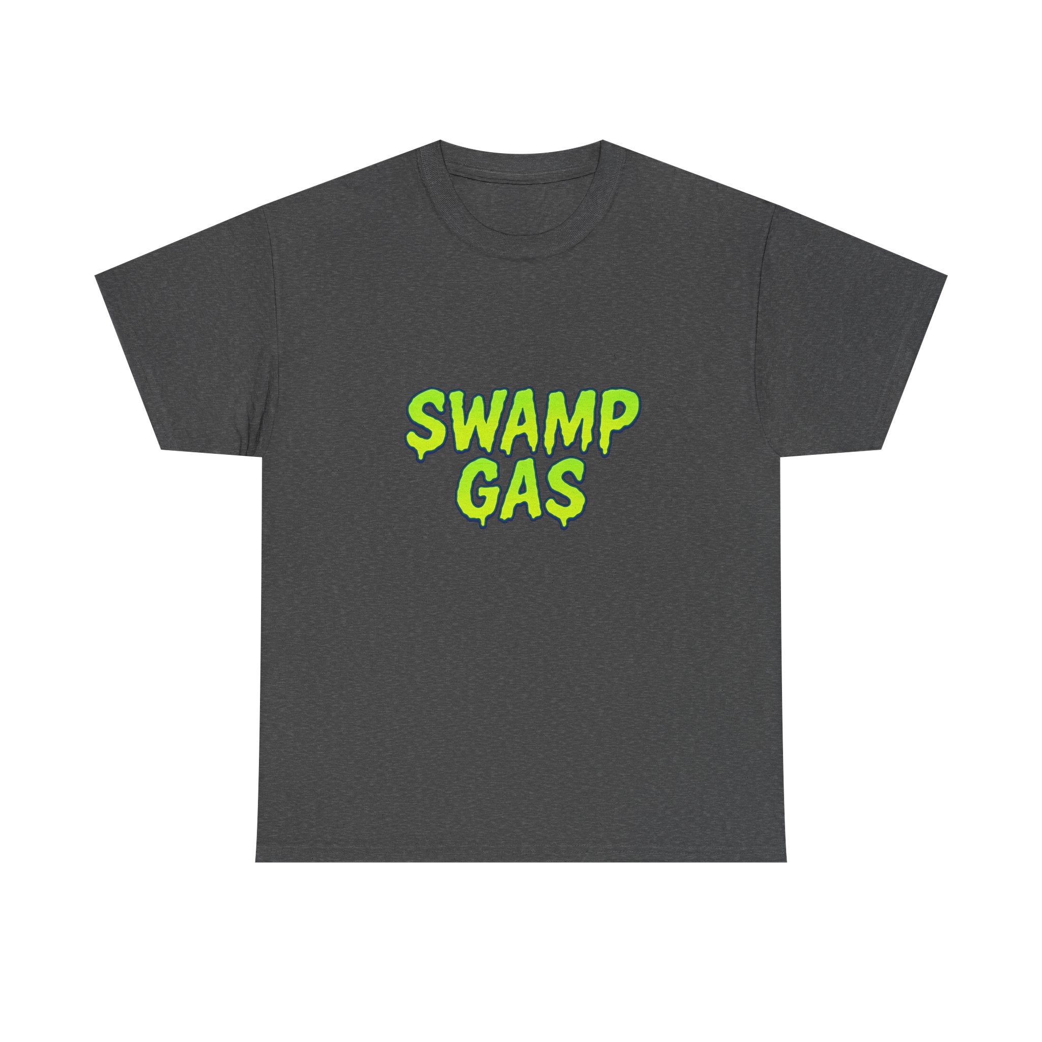 Swamp Gas Unisex Heavy Cotton Tee - Fun Graphic T-Shirt for Festivals, Parties, Gifts, Casual Wear, Retro Style