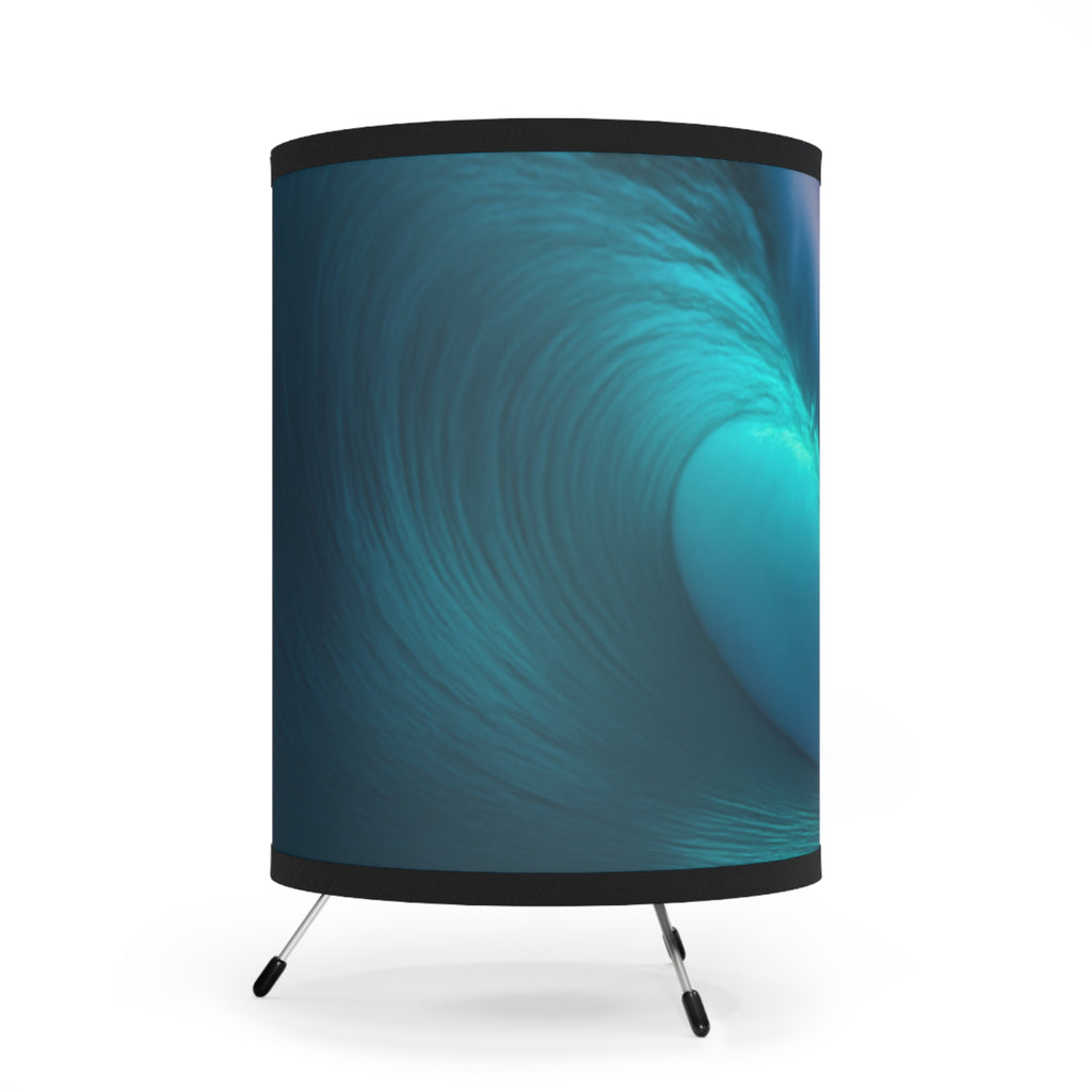 Tripod Lamp, Ocean Wave Decorative Lighting for Beachy Home Decor