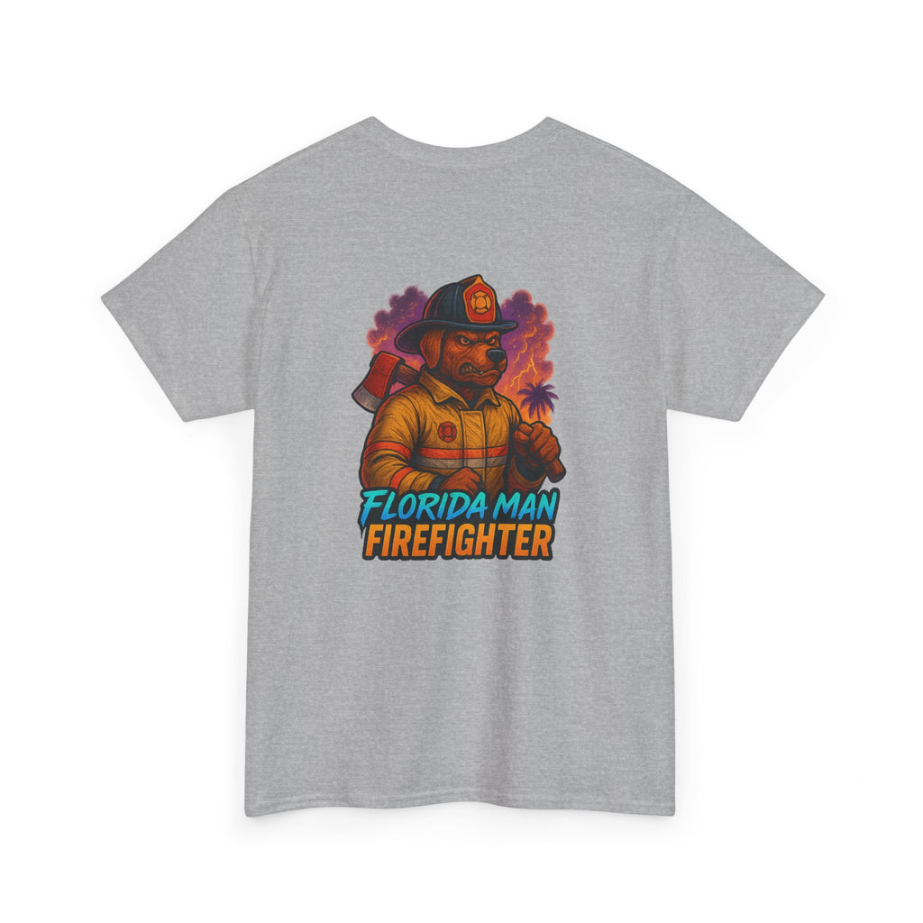 Gaming Tee - Florida Man Blaze Firefighter Gator
