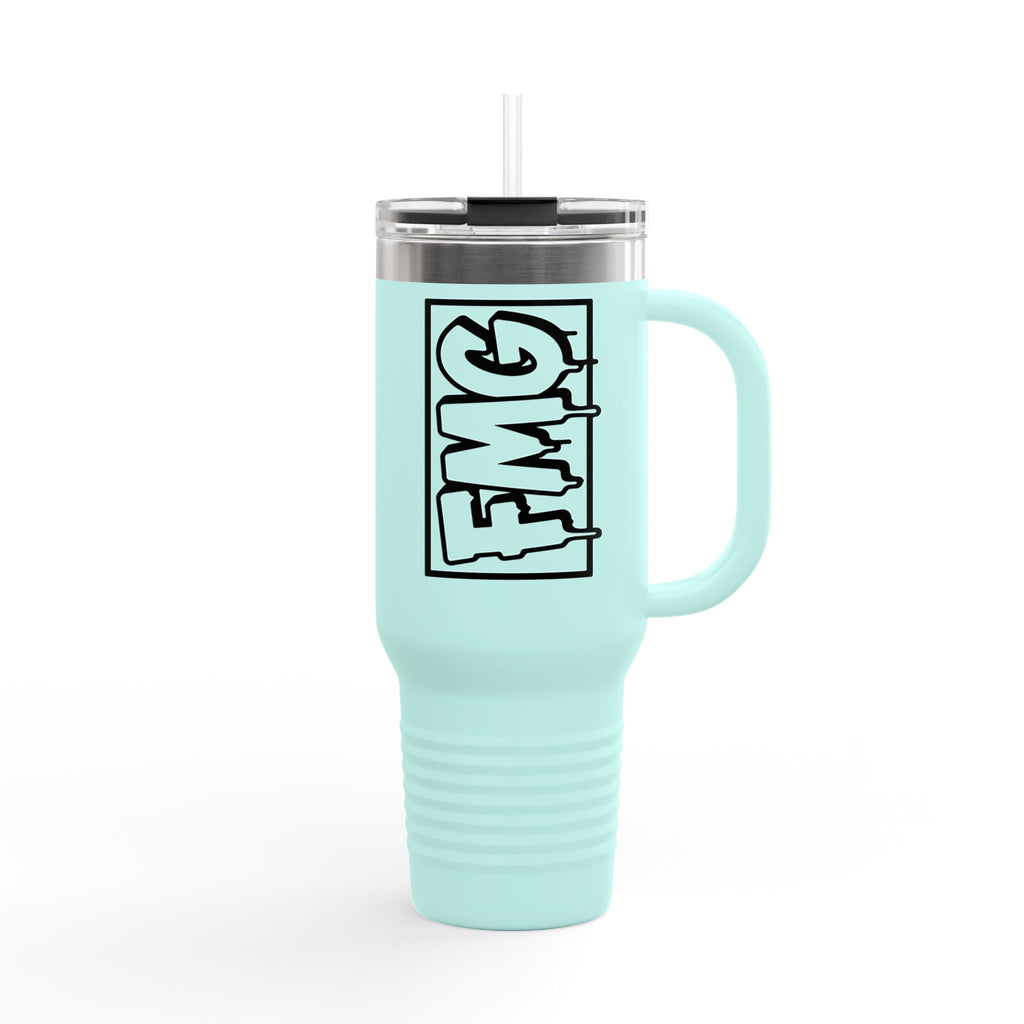 FMG Insulated Travel Mug, 40oz - Perfect for Outdoors, Camping, Road Trips, Coffee Lovers, Gift for Friends, Personalized Drinkware