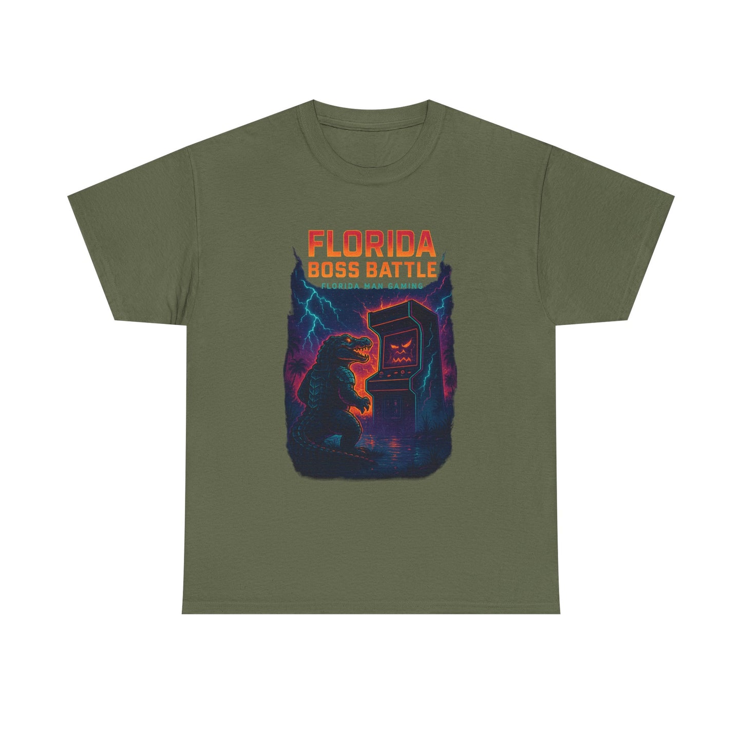 Florida Boss Battle Tee - Unisex Gaming Shirt, Retro Video Game T-Shirt, Gift for Gamers, Cool Casual Wear, Unique Graphic Tee