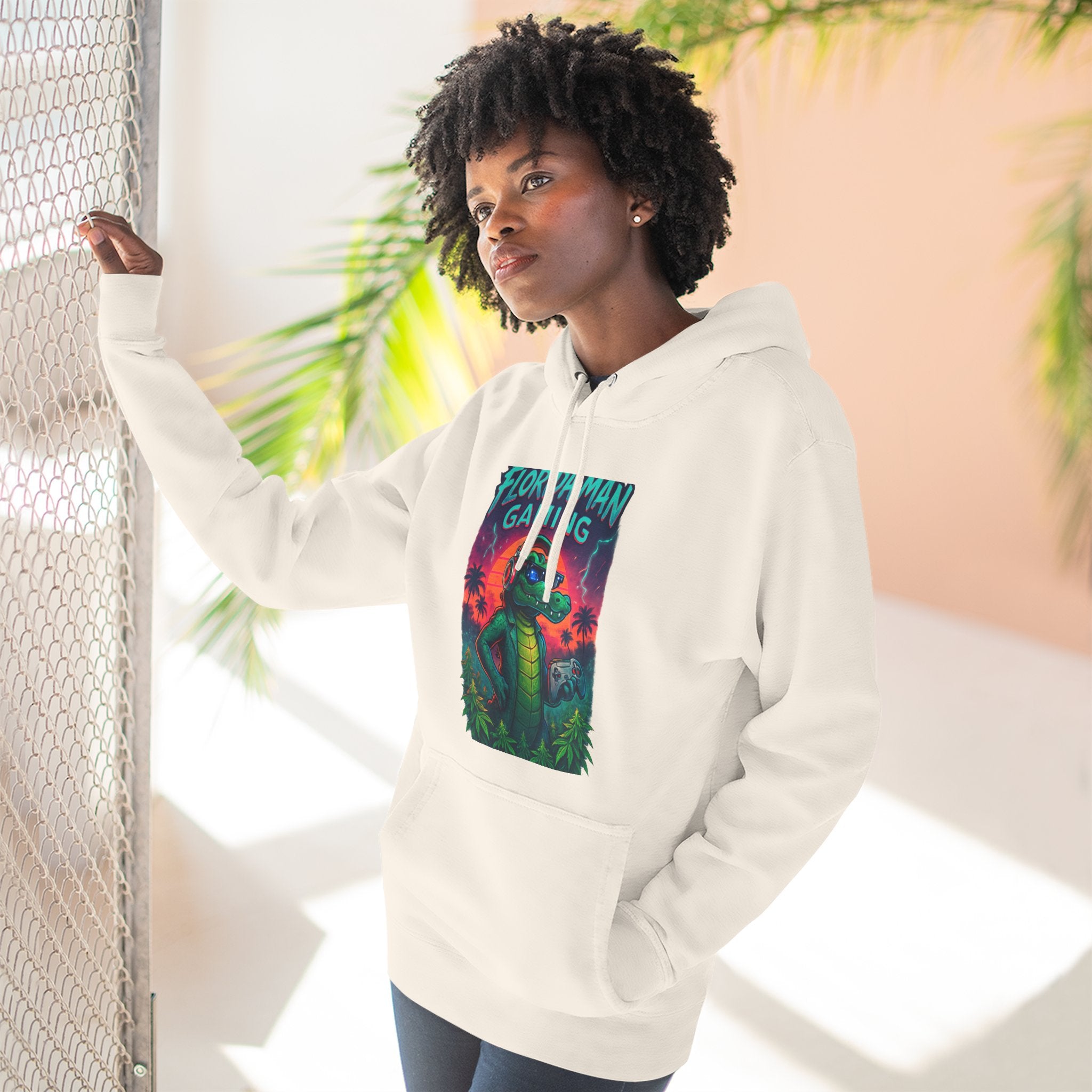 Gamer Fleece Hoodie - Cozy Dragon Design, Perfect for Gaming Sessions, Gifts for Gamers, Casual Wear, Fun Streetwear