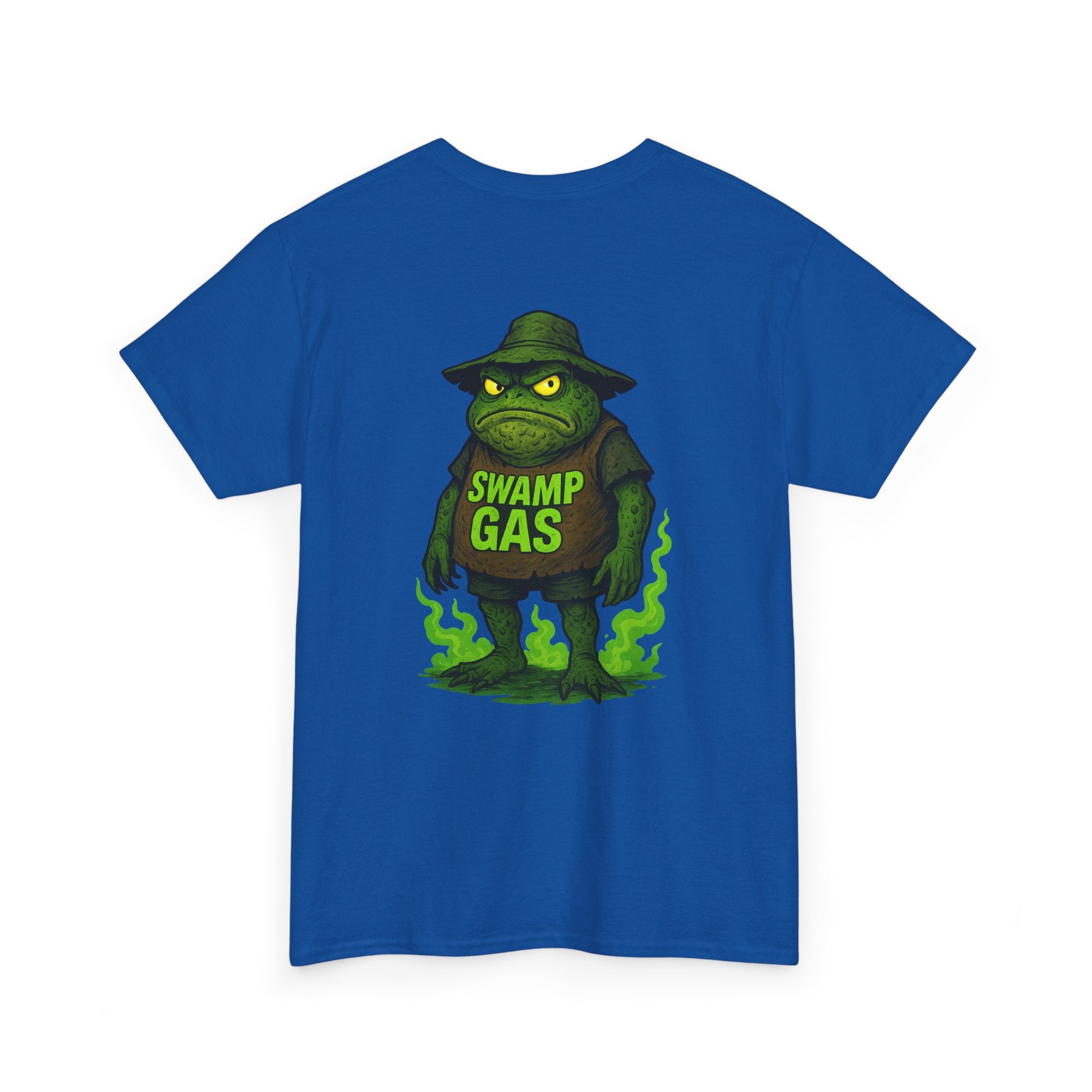 Swamp Gas Unisex Heavy Cotton Tee - Fun Graphic T-Shirt for Festivals, Parties, Gifts, Casual Wear, Retro Style