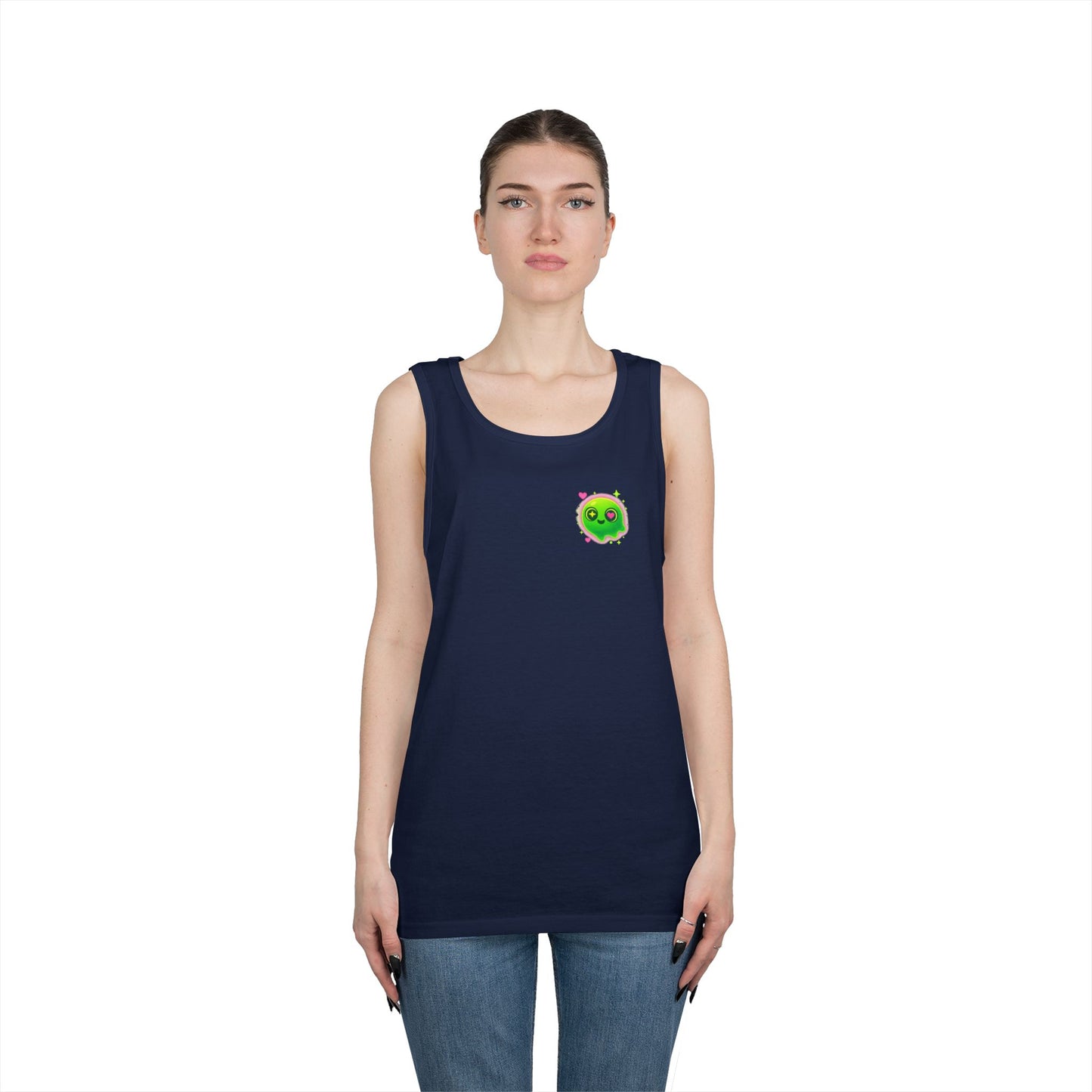 Cute Cartoon Glow-in-the-Dark Tank Top, Summer Outfit, LGBTQ+ Pride Wear, Festival Attire, Funny Gift for Teens, Casual Wear