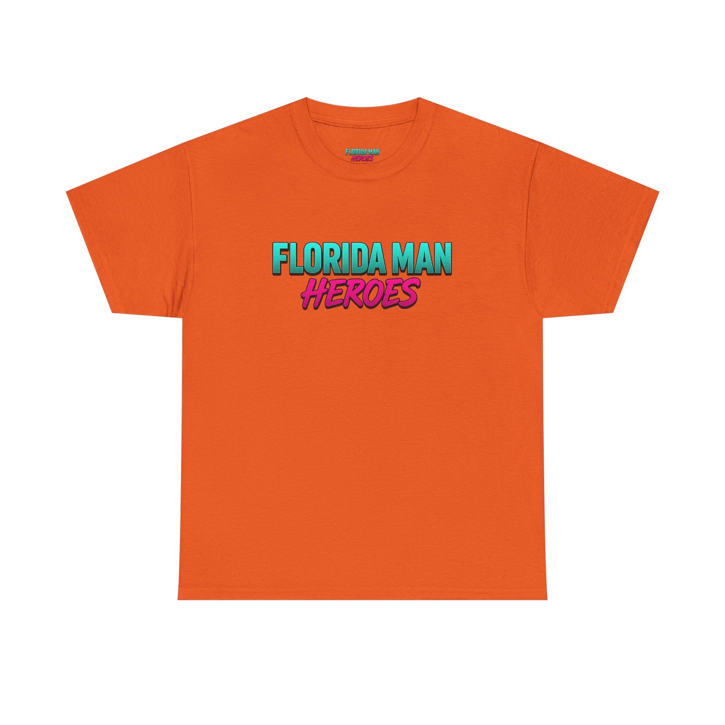 Florida Man Heroes Unisex Heavy Cotton Tee, Motivational Graphic Shirt, Humor Tee, Casual Summer Wear, Gift for Friends, Summer Vibes