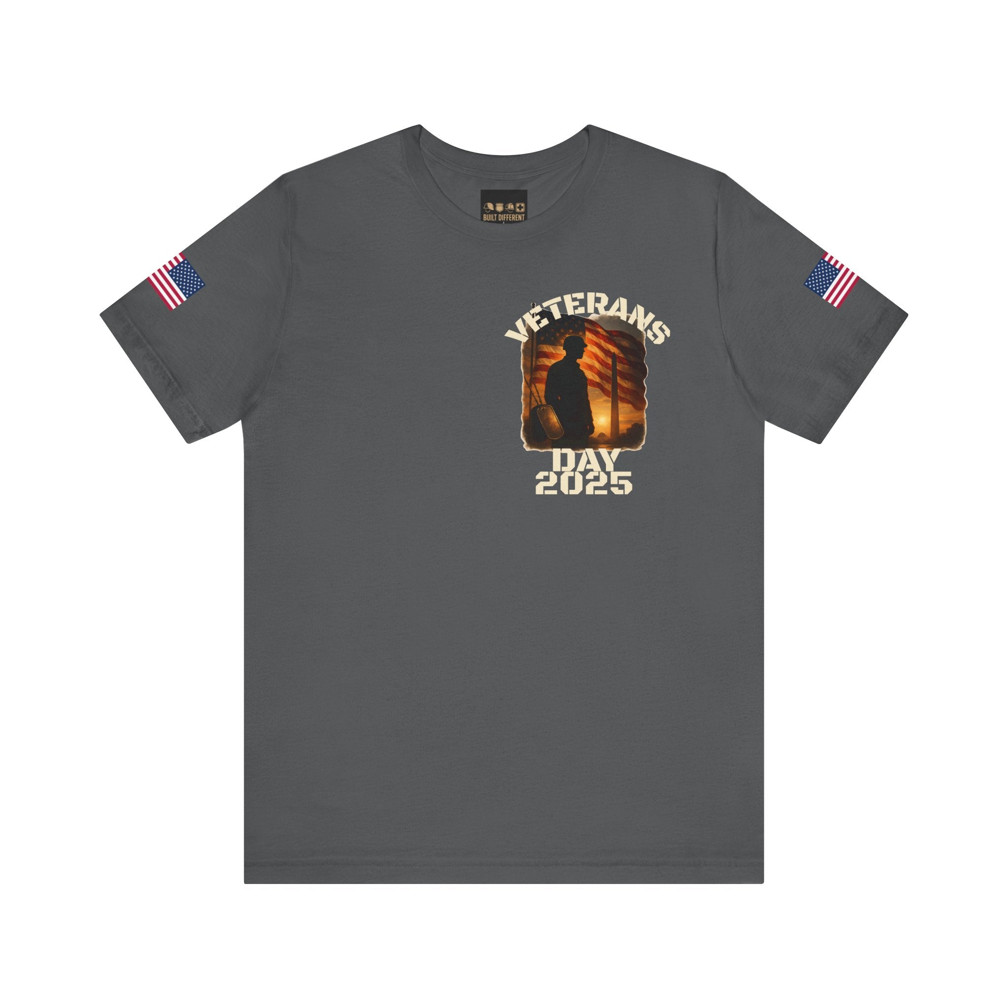 Veterans Day 2025 Tee — American Flag Soldier Tribute T-Shirt
