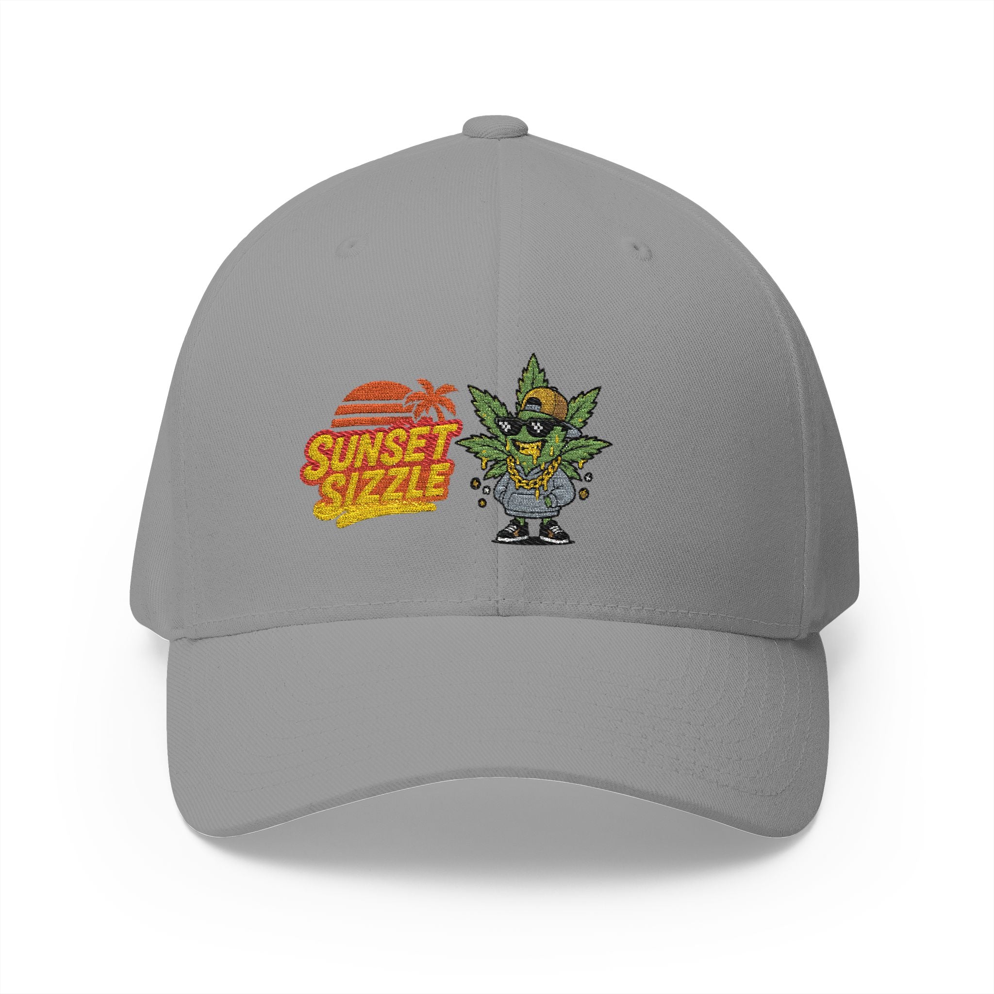 Cap - Sunset Sizzle Embroidery Design - Vaporwave Streetwear
