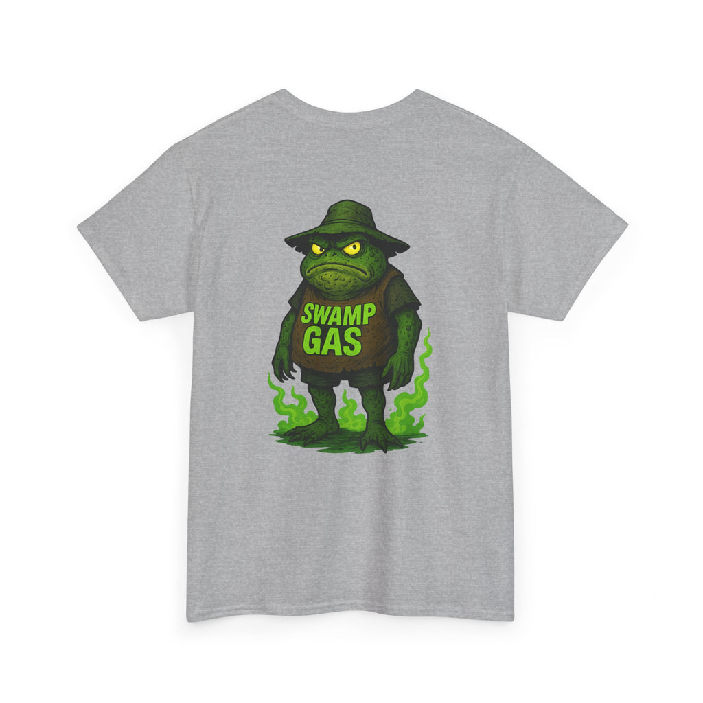 Swamp Gas Unisex Heavy Cotton Tee - Fun Graphic T-Shirt for Festivals, Parties, Gifts, Casual Wear, Retro Style
