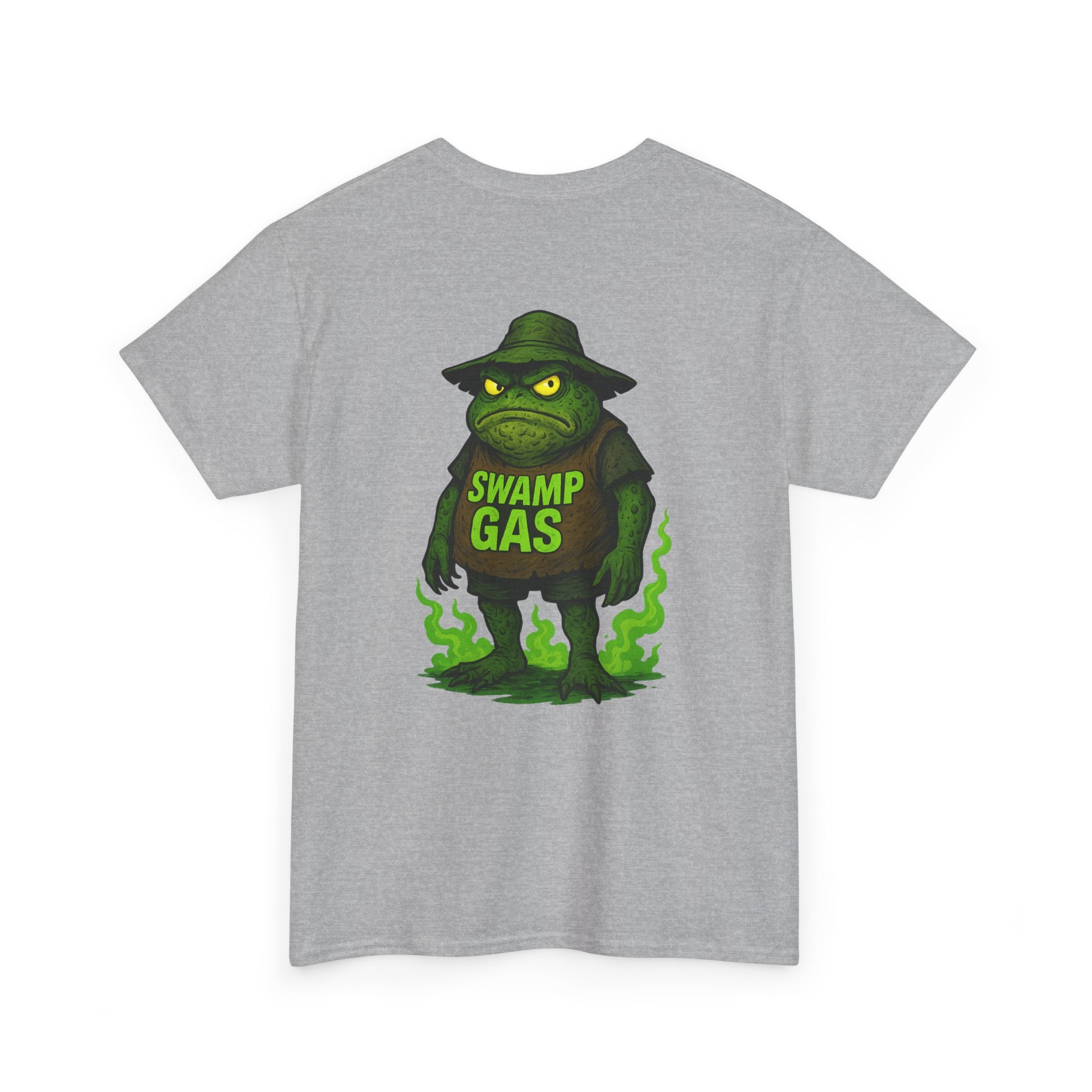 Swamp Gas Unisex Heavy Cotton Tee - Fun Graphic T-Shirt for Festivals, Parties, Gifts, Casual Wear, Retro Style