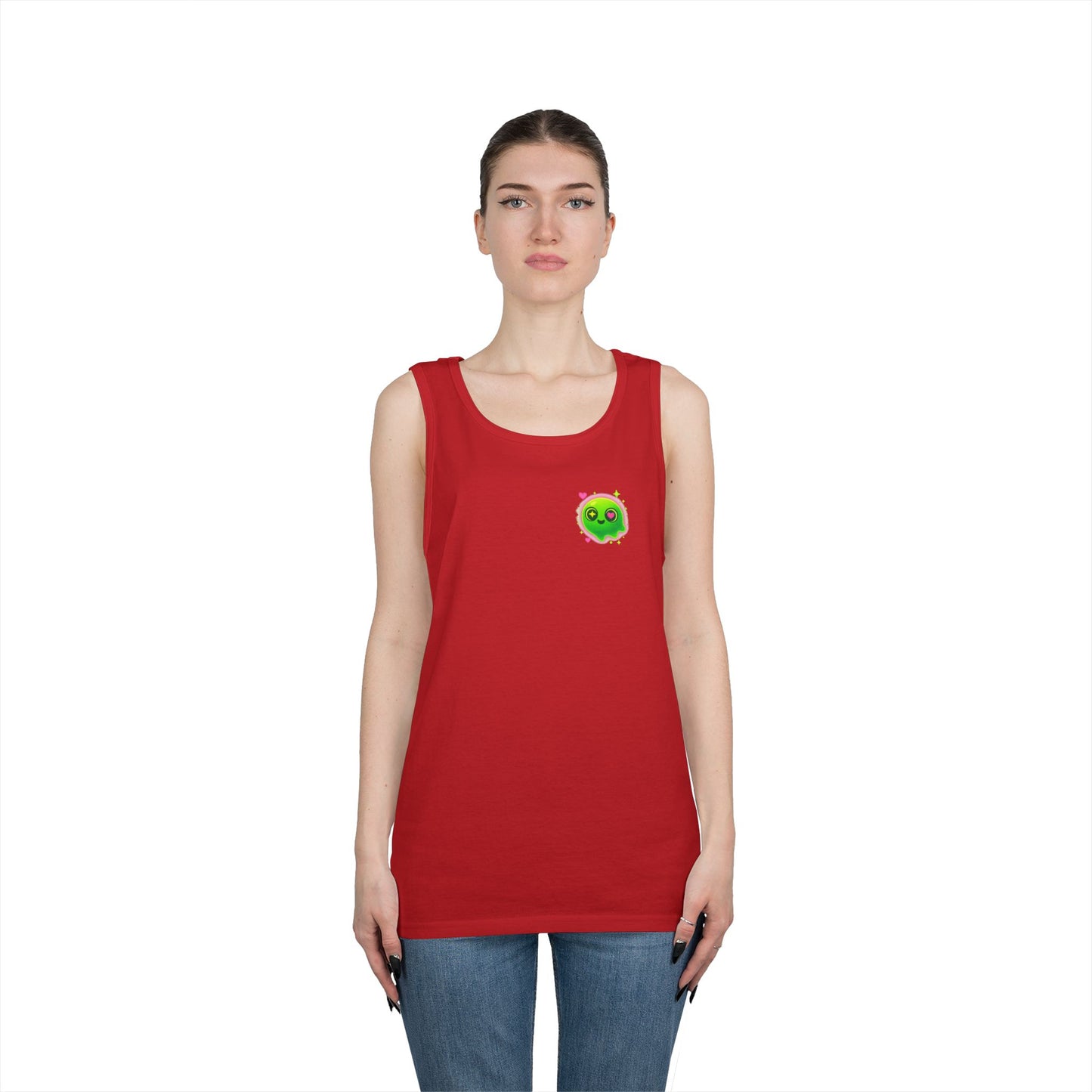 Cute Cartoon Glow-in-the-Dark Tank Top, Summer Outfit, LGBTQ+ Pride Wear, Festival Attire, Funny Gift for Teens, Casual Wear