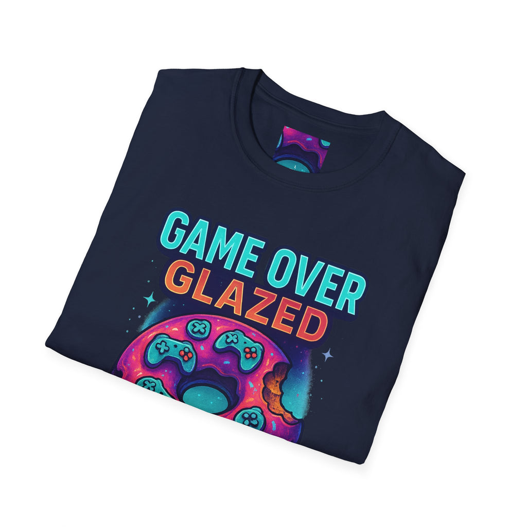 Retro Gamer Donut T-Shirt - Fun Gaming Tee, Unisex Softstyle, Perfect for Gamers, Gaming Events, Birthday Gifts, Casual Wear