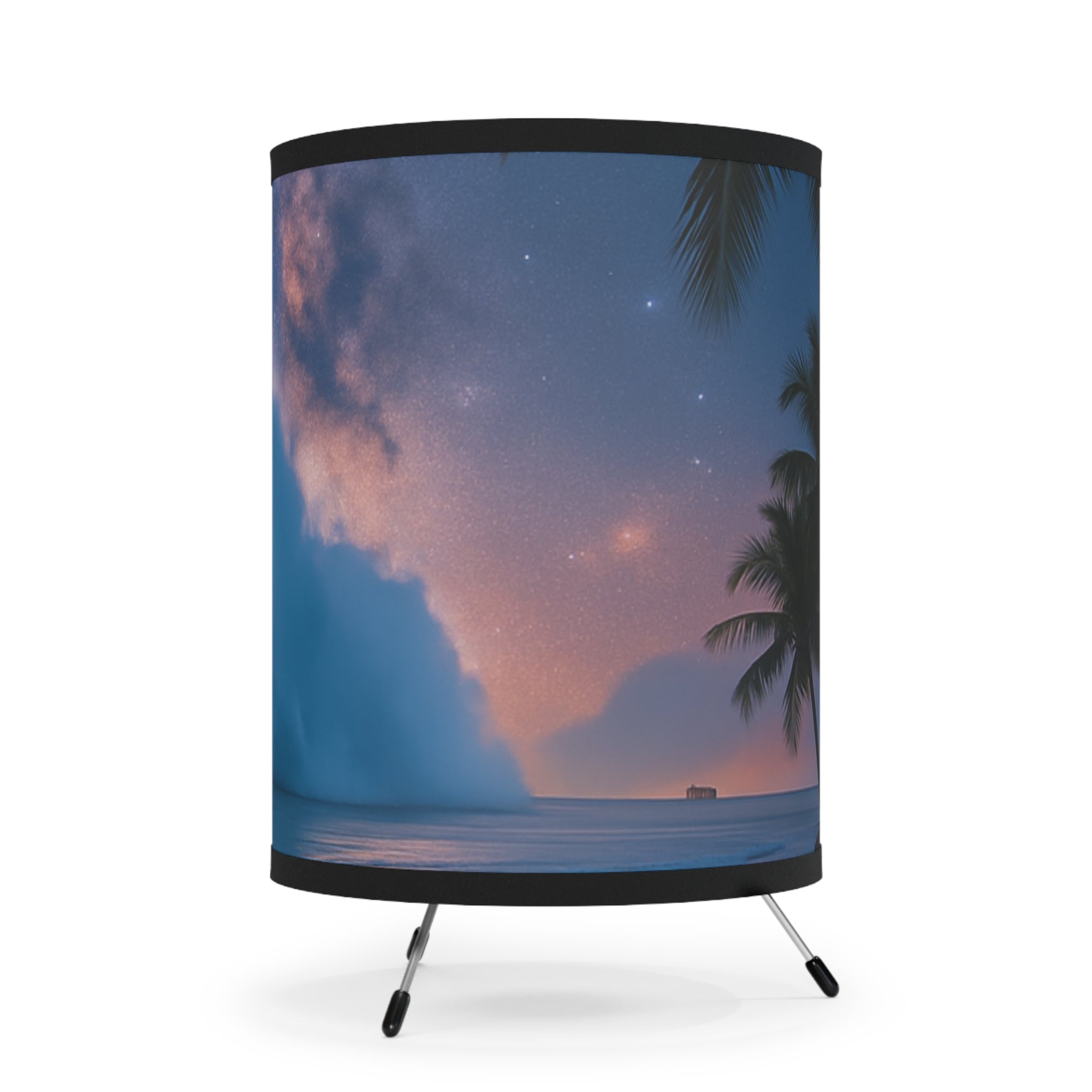 Tripod Lamp, Ocean Wave Decorative Lighting for Beachy Home Decor