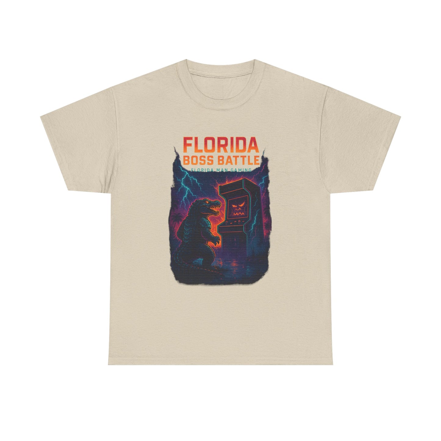 Florida Boss Battle Tee - Unisex Gaming Shirt, Retro Video Game T-Shirt, Gift for Gamers, Cool Casual Wear, Unique Graphic Tee