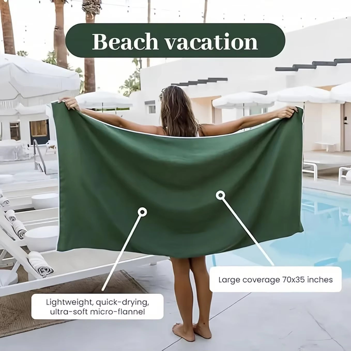 Outdoor Beach Magnetic Bath Towel Soft Beach Towels Swimming Quick-Drying Shower Towel for Changing Bikini Bathroom Accessories