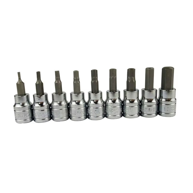 3/8 Inch Hex Bit Socket Set Sturdy Allen Key Sockets Professional 3/8Inch Drive Drill Metric Tools Kit Durable Impact Socket Set
