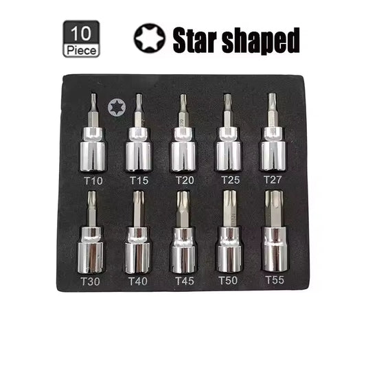 3/8 Inch Hex Bit Socket Set Sturdy Allen Key Sockets Professional 3/8Inch Drive Drill Metric Tools Kit Durable Impact Socket Set