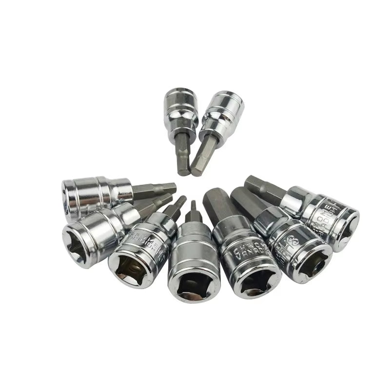 3/8 Inch Hex Bit Socket Set Sturdy Allen Key Sockets Professional 3/8Inch Drive Drill Metric Tools Kit Durable Impact Socket Set
