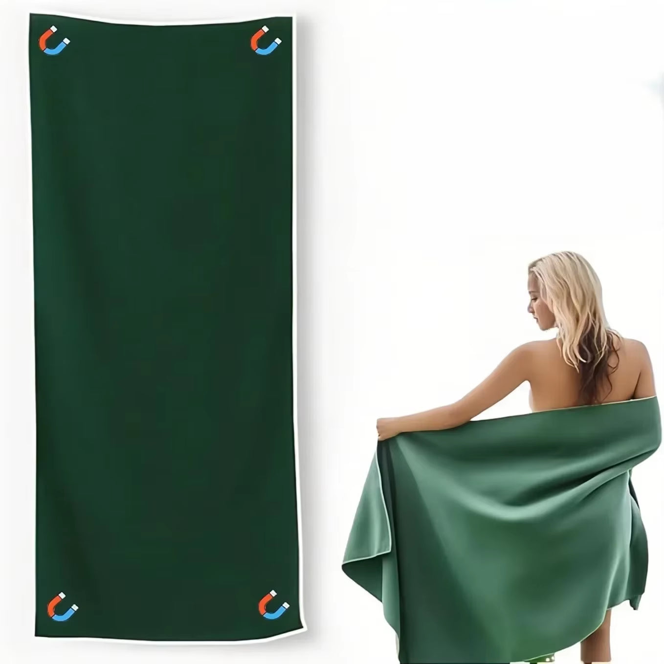 Outdoor Beach Magnetic Bath Towel Soft Beach Towels Swimming Quick-Drying Shower Towel for Changing Bikini Bathroom Accessories